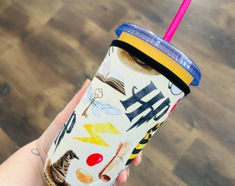Funda de neopreno para bebidas Magical Wizard: funda grande para taza de café