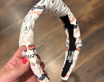 Fall Halloween Top Knot Headband: Knotted Women's Headband