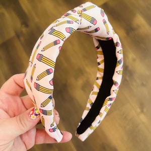 Pencil Teacher Top Knot | Knotted Headband | Gift for Her | Knot Headband | Women’s Headband