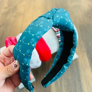 Christmas Lights Top Knot | Knotted Headband | Gift for Her | Knot Headband | Women’s Headband