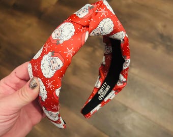 Kids Santa Headband: Knotted Top Knot Headband