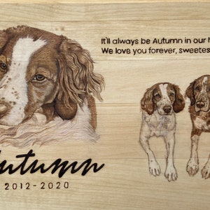 Custom Hand Made Personalized Wood Burned Pet Portrait