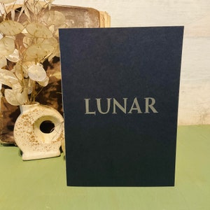 Lunar. Moon poems, haiku poetry,  handmade letterpress book.