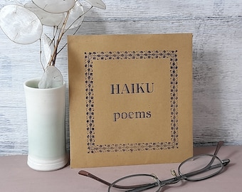 Haiku  poems, handmade poetry packet, small poetry gift.