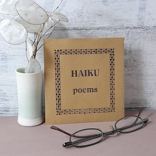 Haiku  poems, handmade poetry packet, small poetry gift.