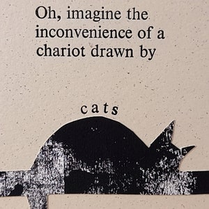 Freya cat haiku postcard, letterpress print, poetry gift image 3