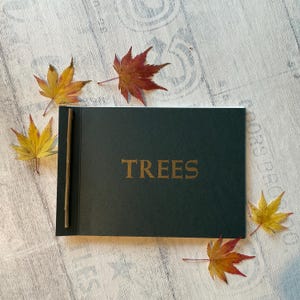 Trees. Tree poems, haiku poetry,  handmade letterpress book.