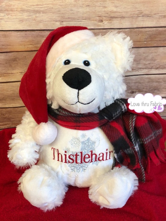 Personalized White Bear Fuzzy Stuffed Bear Fuzzy Christmas Etsy He comes around this time of year spreading lots of christmas cheer. etsy