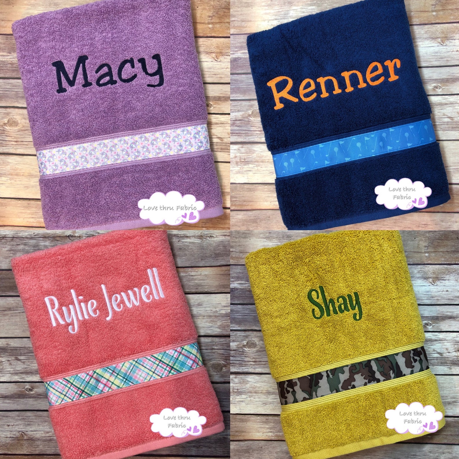 Monogrammed Bath Towel Personalized Towel Personalized Swim Etsy