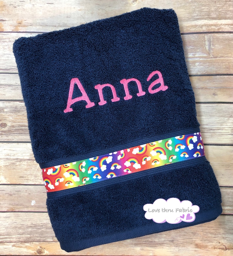 Monogrammed Bath Towel Personalized Towel Personalized Swim Etsy Canada