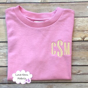Infant Formal Monogrammed Shirts, Monogrammed Shirts for Babies, Fancy Monogram for Baby, Personalized Baby T-Shirts, Casual Uniform Shirt image 4