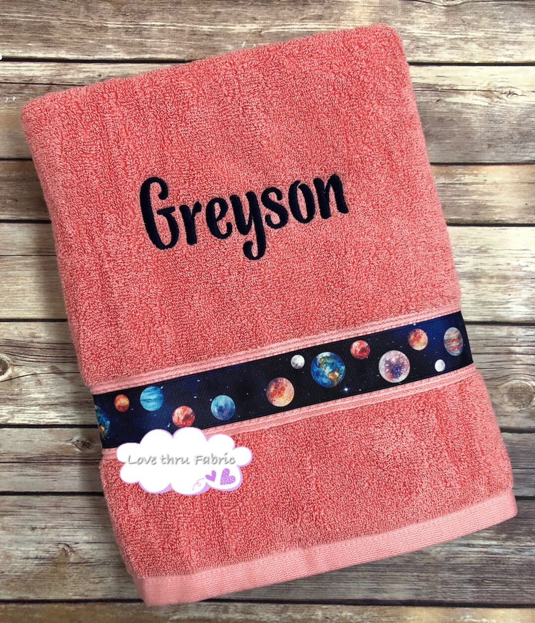 Monogrammed Bath Towel Personalized Towel Personalized Swim Etsy
