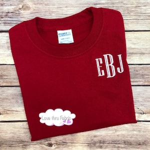 Infant Formal Monogrammed Shirts, Monogrammed Shirts for Babies, Fancy Monogram for Baby, Personalized Baby T-Shirts, Casual Uniform Shirt image 2