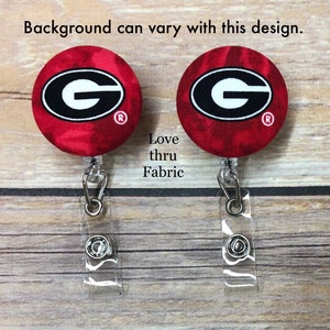 Watercolor Splash Georgia Badge Reel, Georgia Bulldogs Name Tags, Georgia Nurse Badge, Doctor Name Tag, Work Name Tags