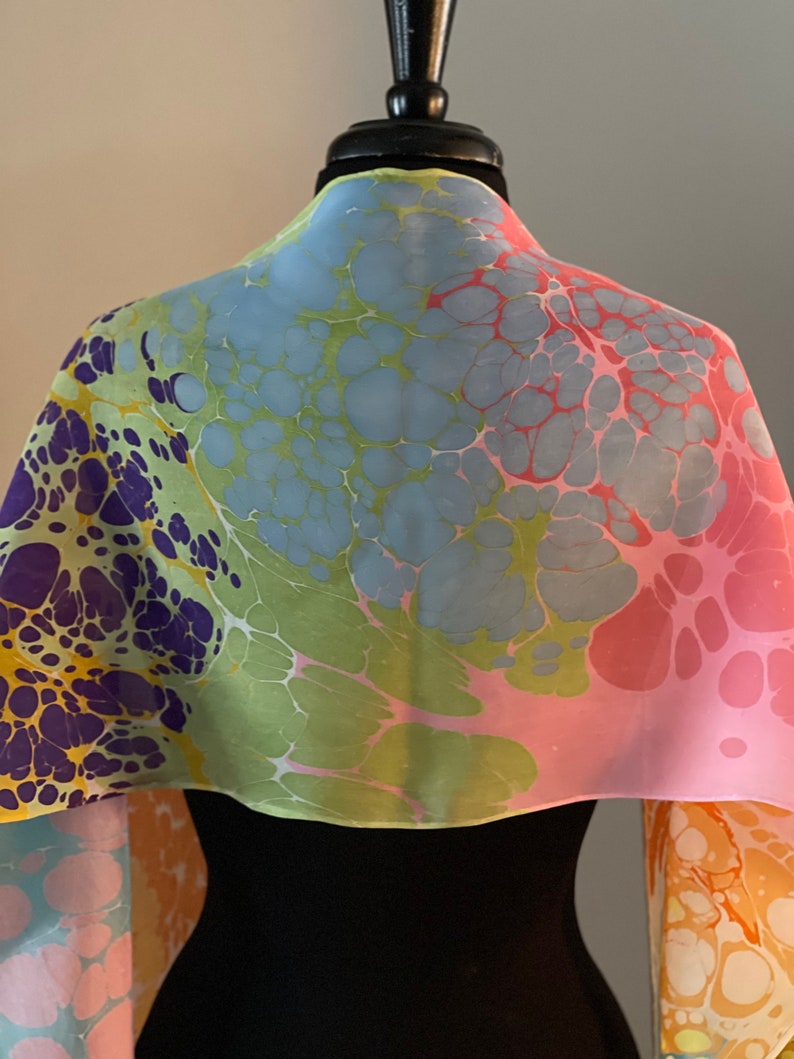 Summer colors in a free random pattern, wear as scarf or shirt.