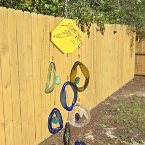 Hummingbird Glas Wind Chime