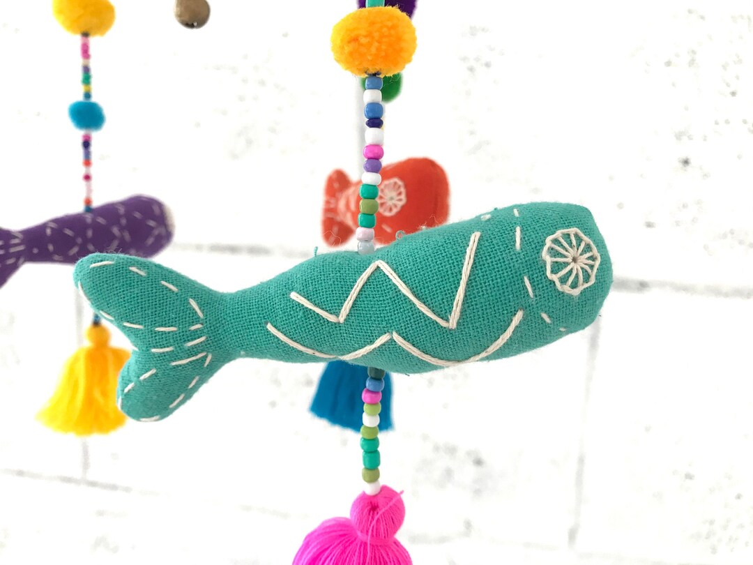 Colorful Fish Crib Mobile Fish Crib Mobile Baby Fish Crib Etsy
