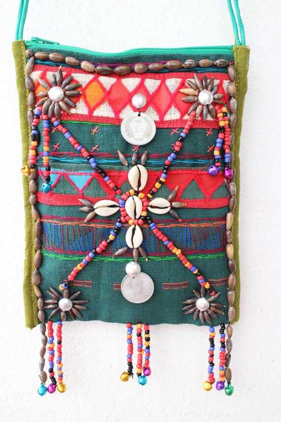 Green Boho Bag Green Crossbody Bag Tribal Crossbody Bag Etsy