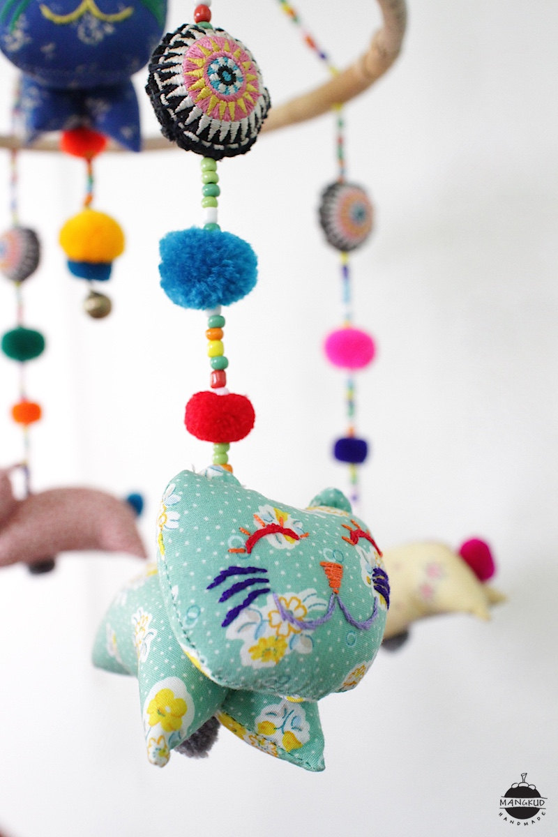 Cat Crib Hanging, Baby Cat Mobile Hanging, Baby Cat Hanging, Cat Mobile