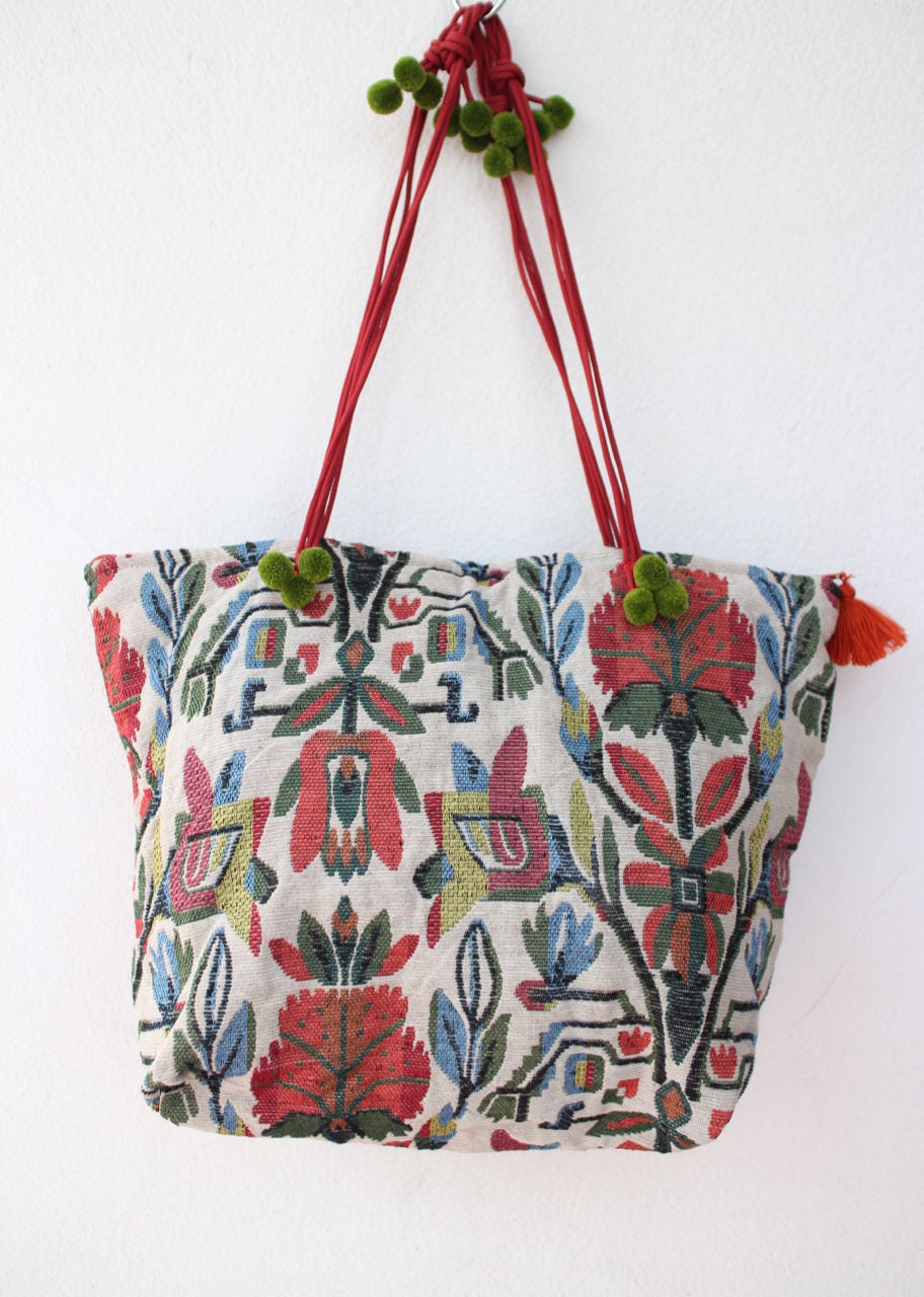 Floral Boho Fabric Bag Peru Fabric Bag Boho Fabric Bag | Etsy