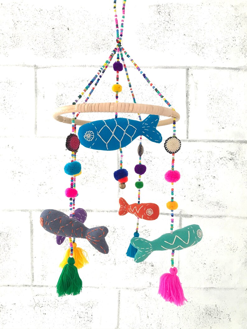 Colorful Fish Crib Mobile Fish Crib Mobile Baby Fish Crib Etsy
