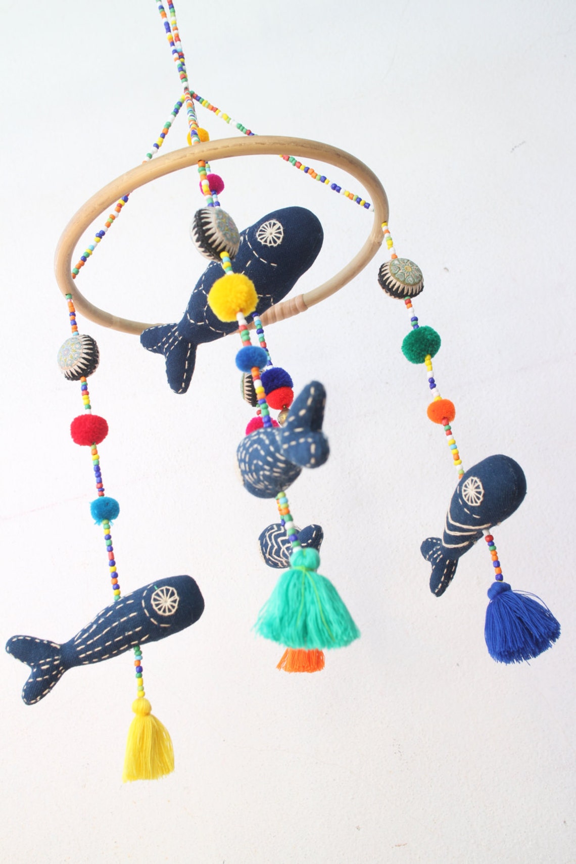 Indigo Fish Aquarium Fish Baby Crib Mobile Baby Fish Mobile Etsy Canada