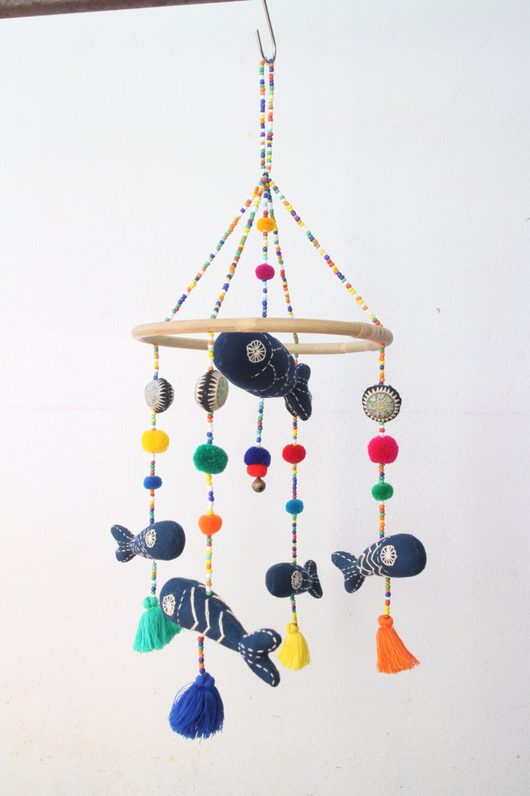 Indigo Fish Aquarium Fish Baby Crib Mobile Baby Fish Mobile Etsy