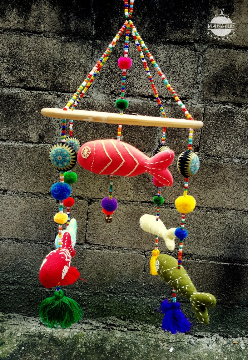 Colorful Fish Crib Mobile Fish Crib Mobile Baby Fish Crib Etsy