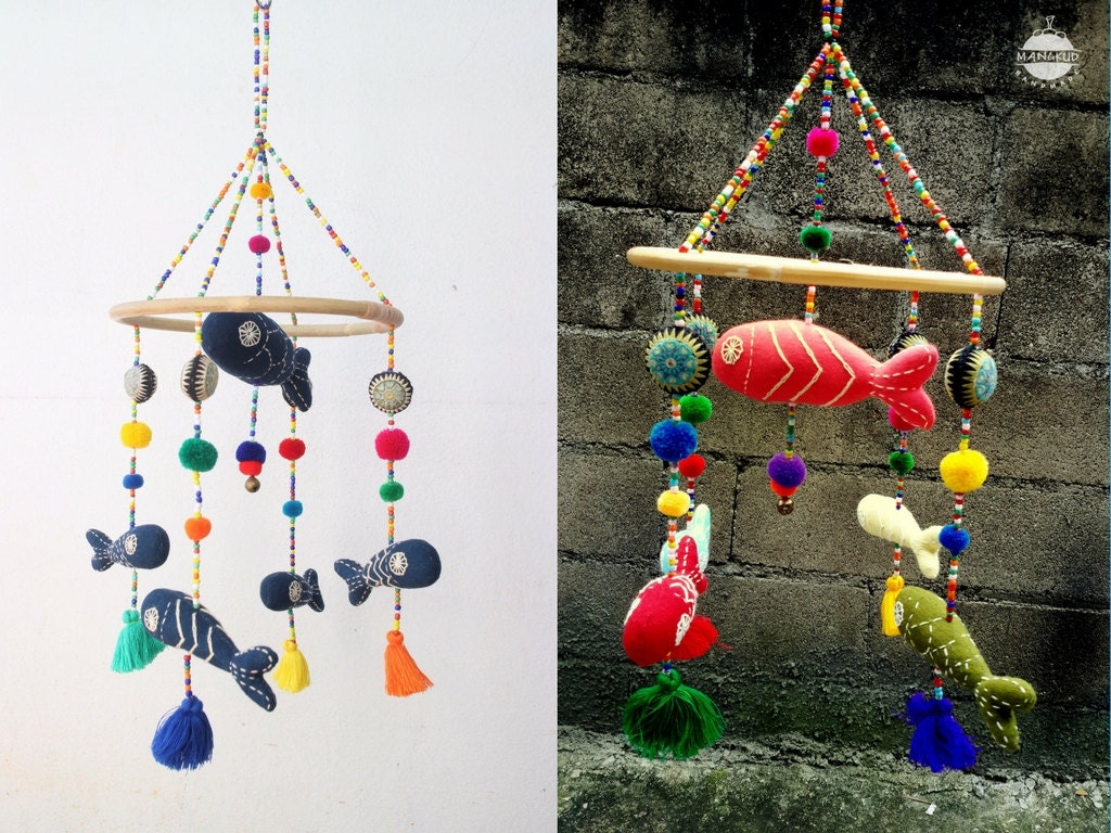 Ocean Fish Hanging Combo 2 Sets Colorful Aquarium Fish Mobile