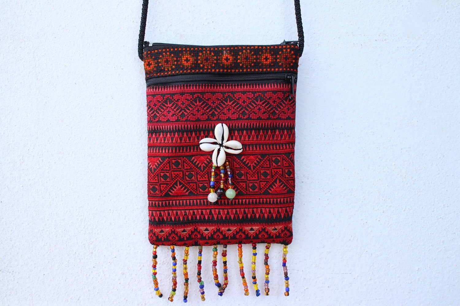 Hmong Crossbody Bag, Hmong Fabric Bag, Tribal Crossbody Bag, Boho
