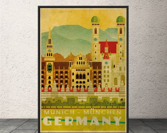 Munich Poster Etsy