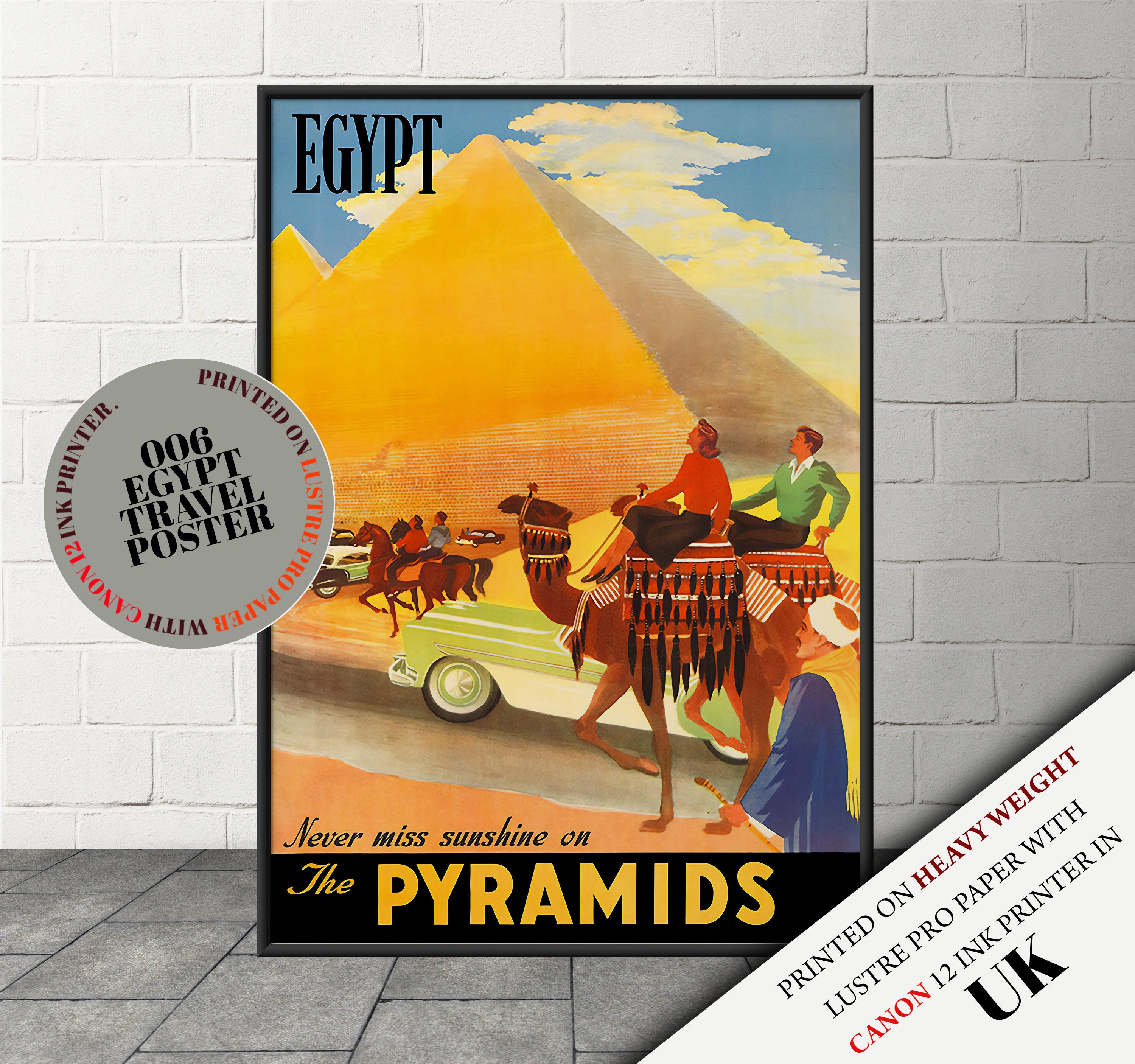 Vintage Retro Style Egypt Travel Poster Tourism Poster Egypt Etsy