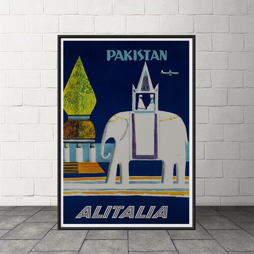 Vintage Pakistan Travel Poster Print Wall Art Pakistan Etsy