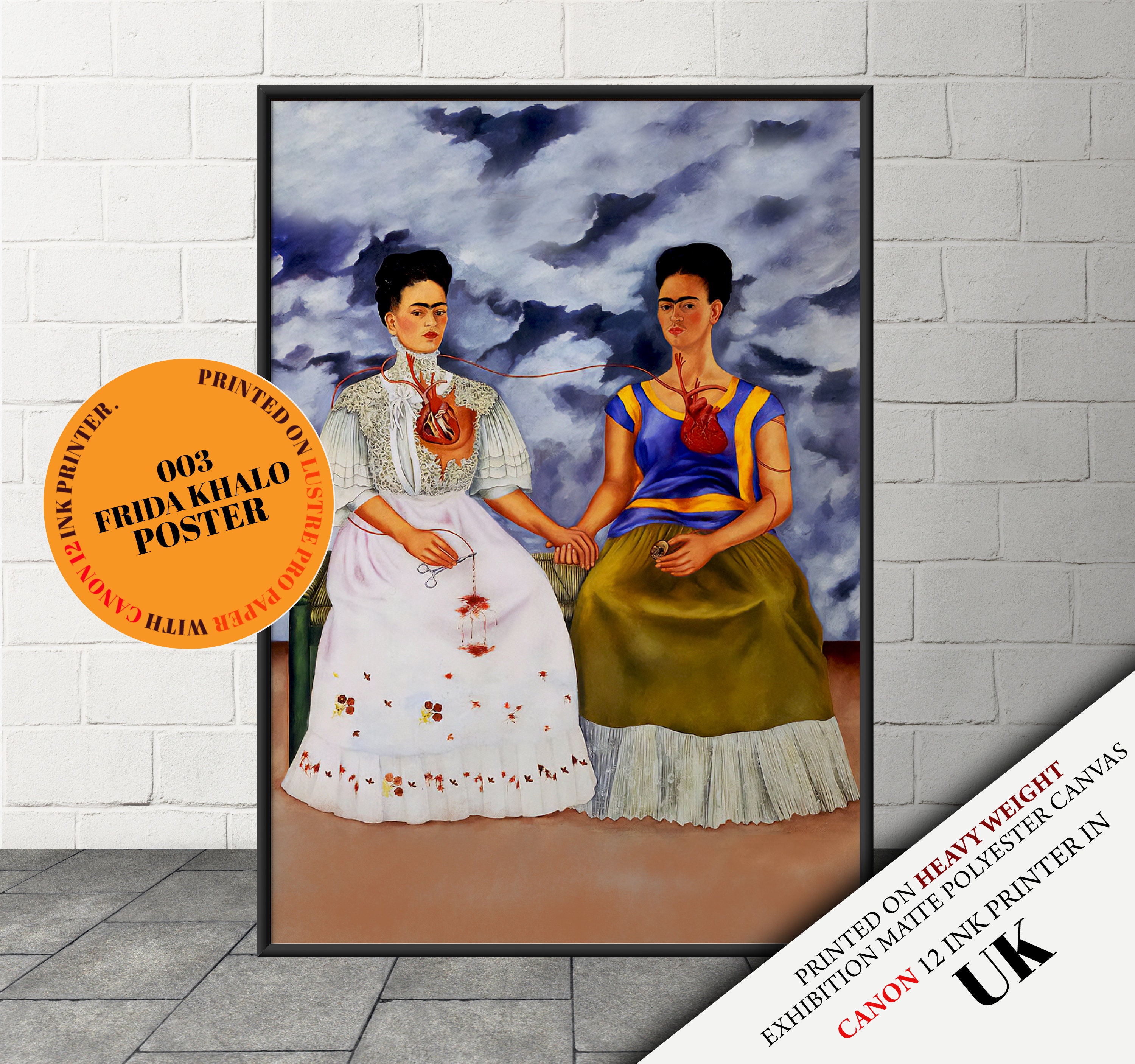 Frida Khalo CANVAS OR PRINT WALL ART The Two Fridas Frida Khalo CANVAS OR PRINT WALL ART The Two Fridas