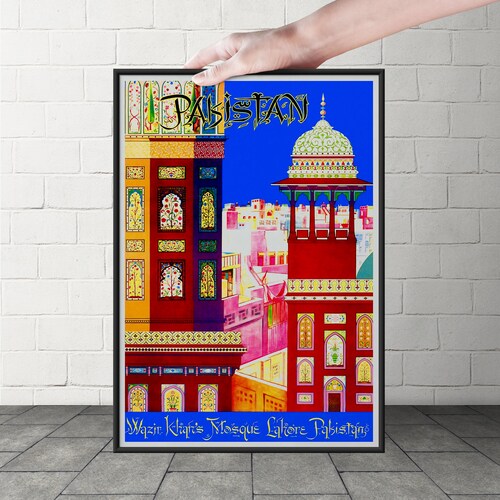 Vintage Pakistan Travel Poster Print Wall Art Pakistan Etsy