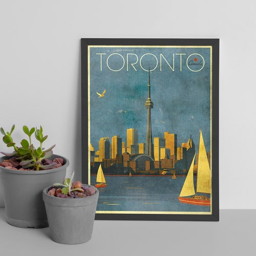 TORONTO POSTER Vintage Travel Poster Minimalist Art Prints Etsy Canada