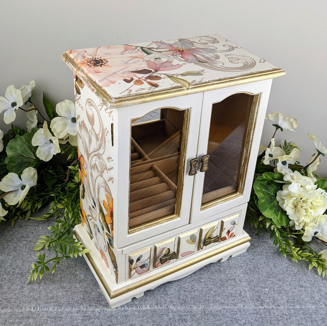 Vintage Jewelry Box Hand Painted Jewelry Chest Ladies Etsy Il 1140xN.4047183513 P6rd