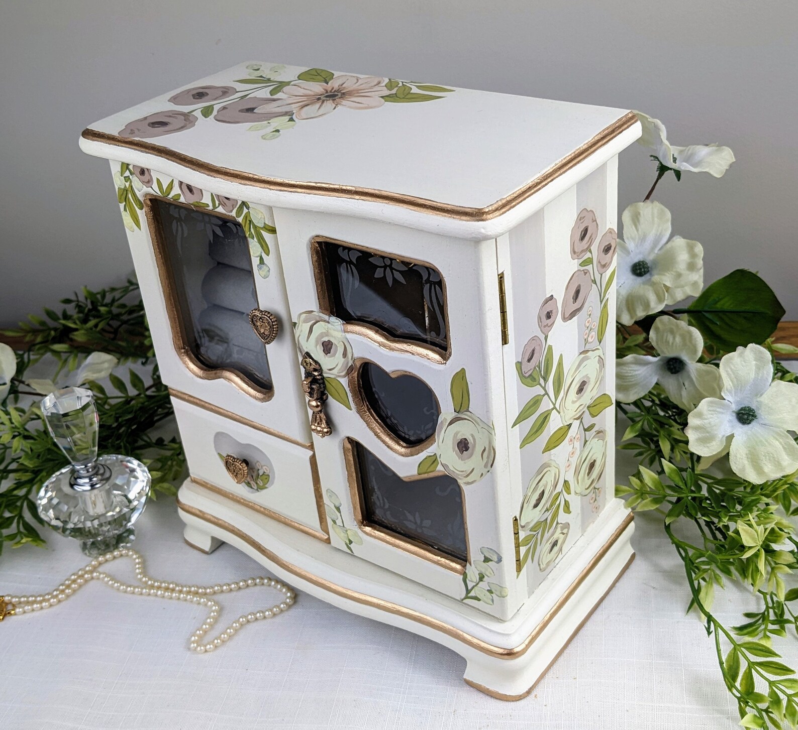 Girls Painted Jewelry Box Baby Shower Gift Jewelry Armoire Etsy
