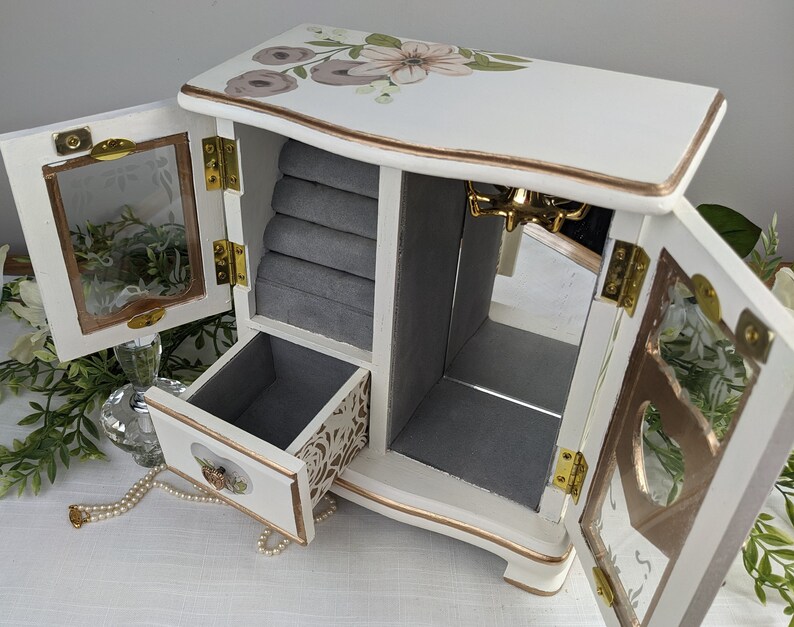 Girls Painted Jewelry Box Baby Shower Gift Jewelry Armoire Etsy