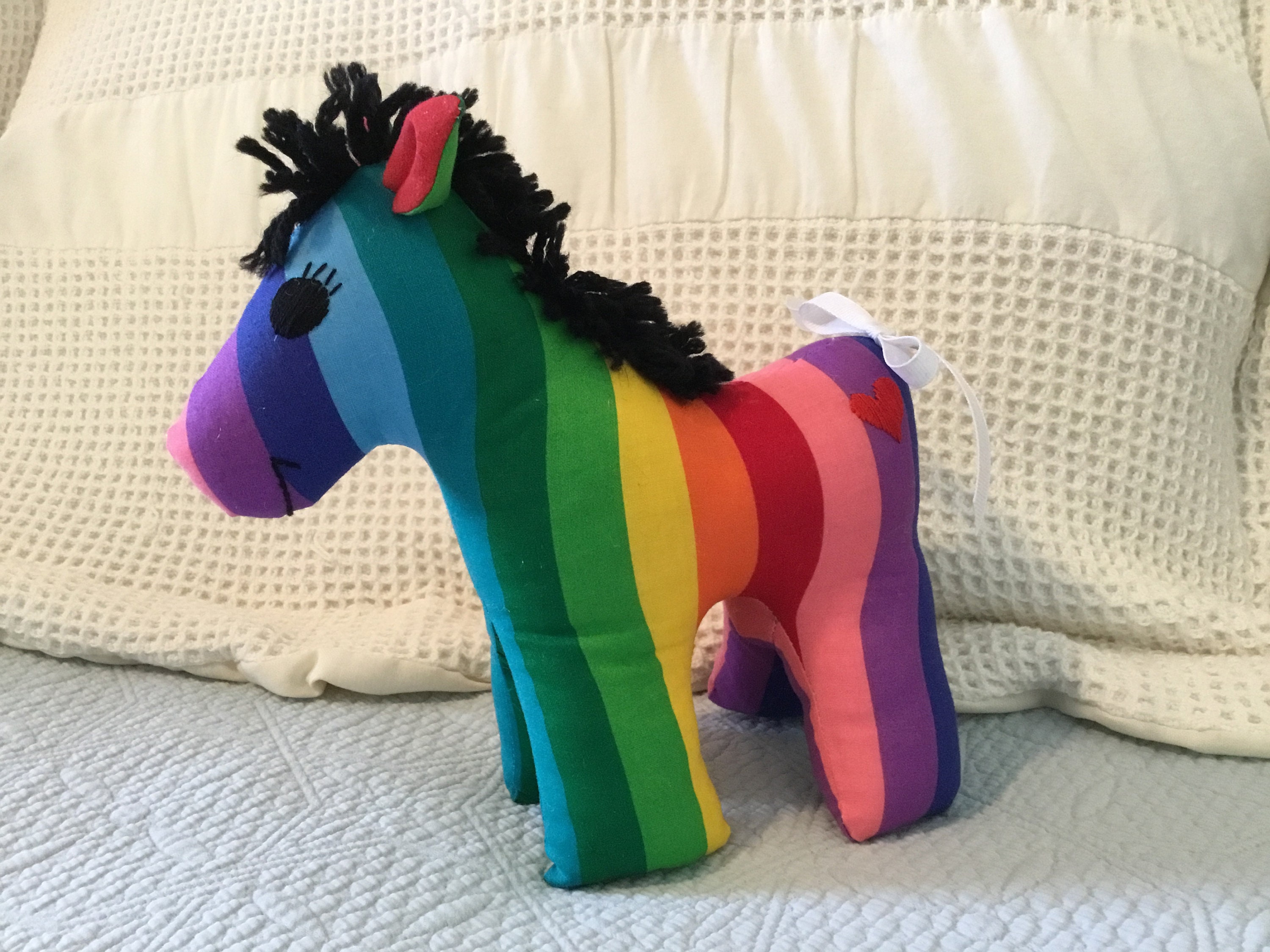 Rainbow zebra sale stuffed animal