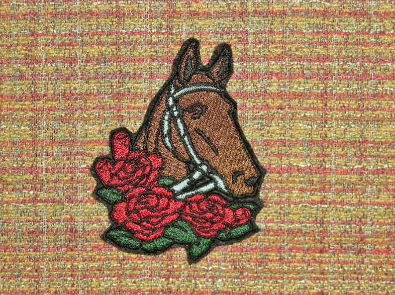 Horse Iron On Patch Kentucky Derby Preakness Stakes Belmont Etsy