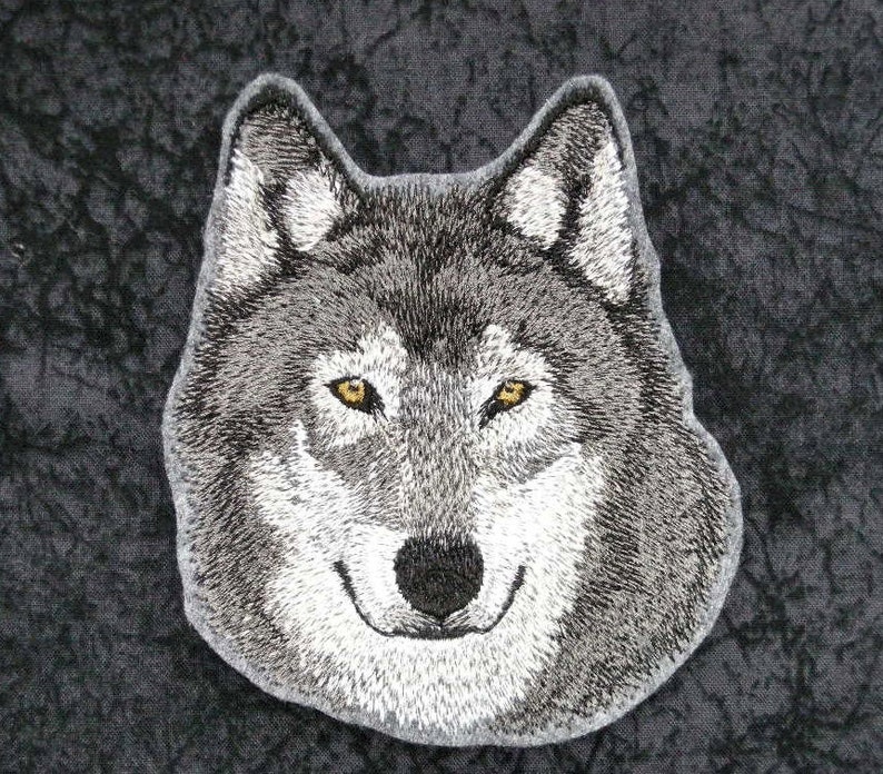 Wolf Iron on Patch Large 4 1/2 by 5 Patch Etsy
