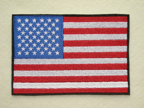 8 USA American Flag Stars Stripes Patriotic iron-on America appliqué Patches