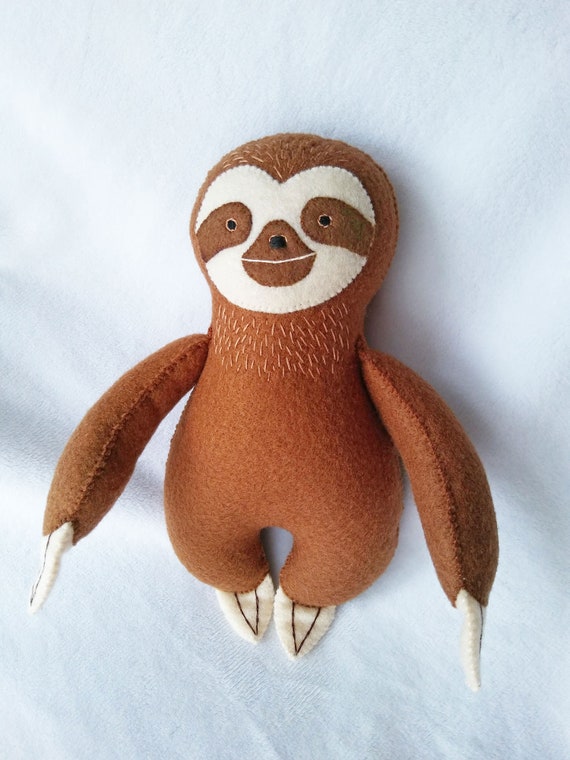 Valentine s Day Special PDF Pattern Marley the Sloth Felt Plush Sloth Sewing Pattern Tutorial DIY Sloth for Woodland Jungle Nursery Decor Etsy Finland