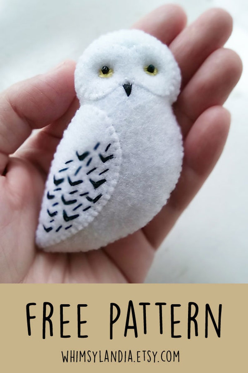 Buy 3 Get 1 Free, Owl Brooch Ornaments Soft Toy PDF Patterns Tutorial Set, Easy Craft for Kids, DIY Baby Crib Mobile image 3