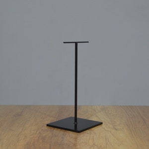 8'' T Style Metal Display Stand for tribal masks and sculptures - 4x4”Base