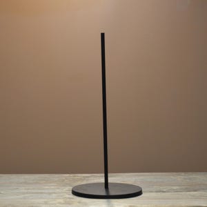 25” high Metal Rod Display Stand for art sculptures - 8” Round base