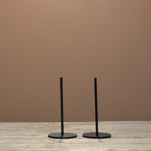 8”Set of 2 Metal Rod Display Stand For Tribal Art - 3” Base