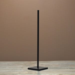 12" high Metal rod display stand for art objects - 3x3" 5/16 base