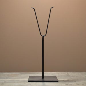 13" Y style Metal display stand for African and other tribal masks -5x5" Base image 5